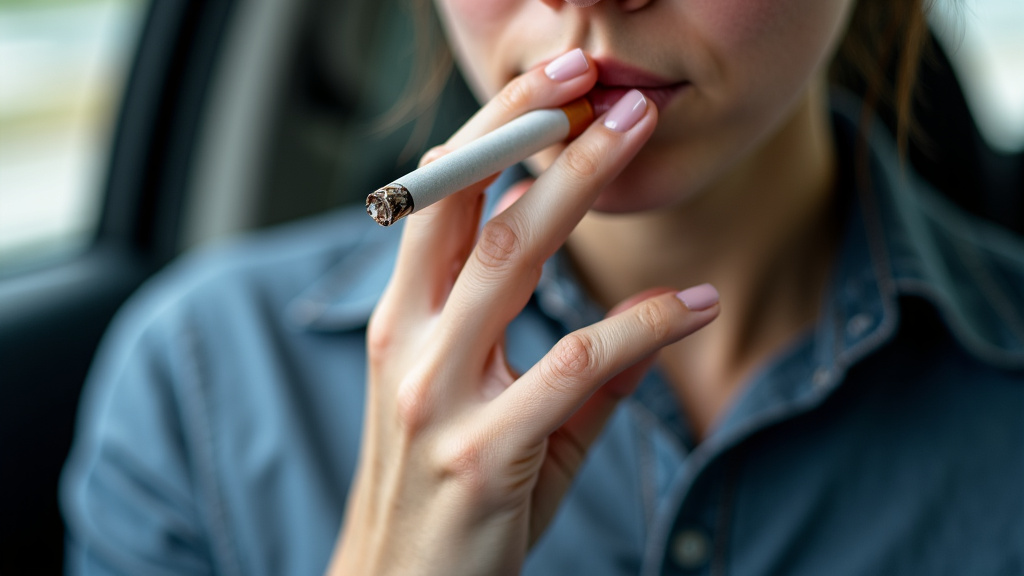 Personne en train de respirer profondément pour gérer une envie de cigarette