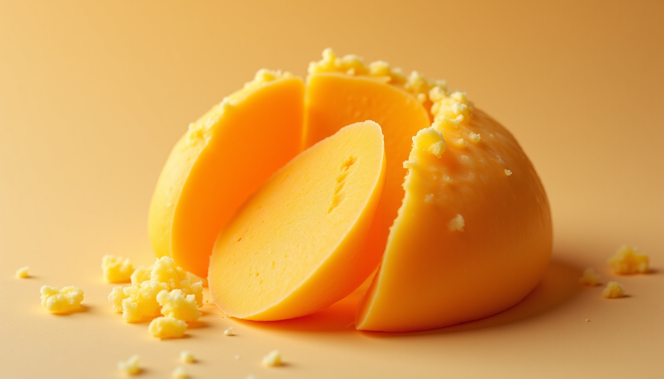 Patate douce à la chair orange vif coupée en tranches révélant sa texture dense et colorée