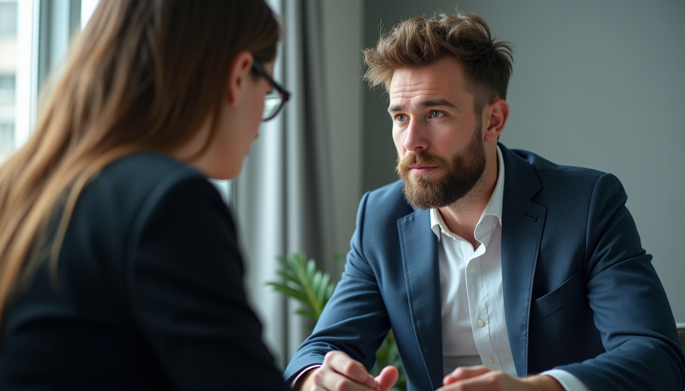 Psychologue en entretien avec un adulte suspecté de TDAH et HPI