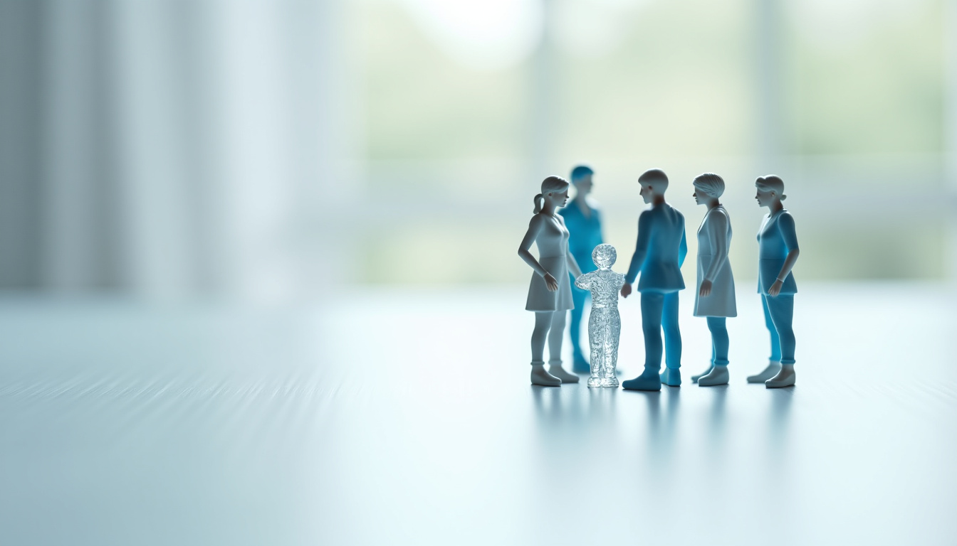 Illustration de la complexité de la prise en charge thérapeutique du syndrome de Munchausen avec équipe multidisciplinaire