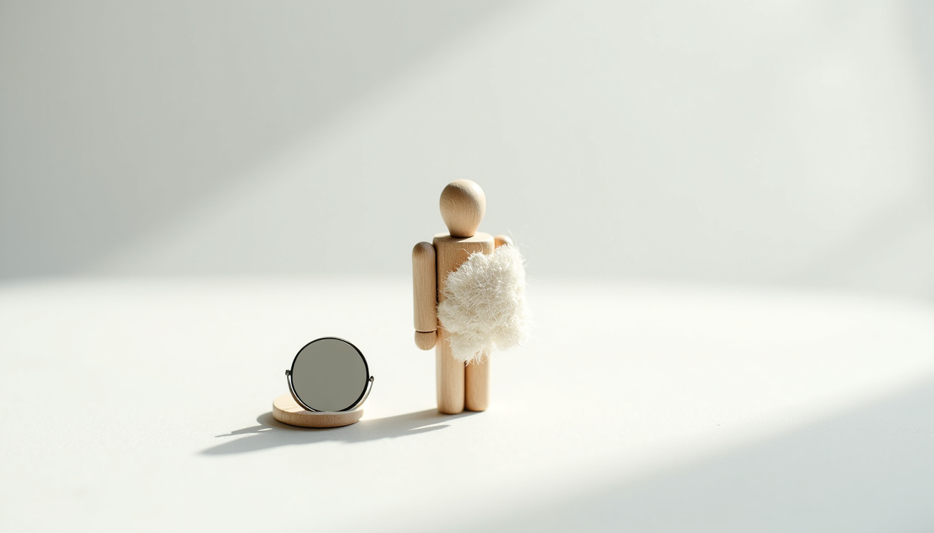 Représentation visuelle des manifestations principales du syndrome de Munchausen: simulation de symptômes physiques et psychologiques