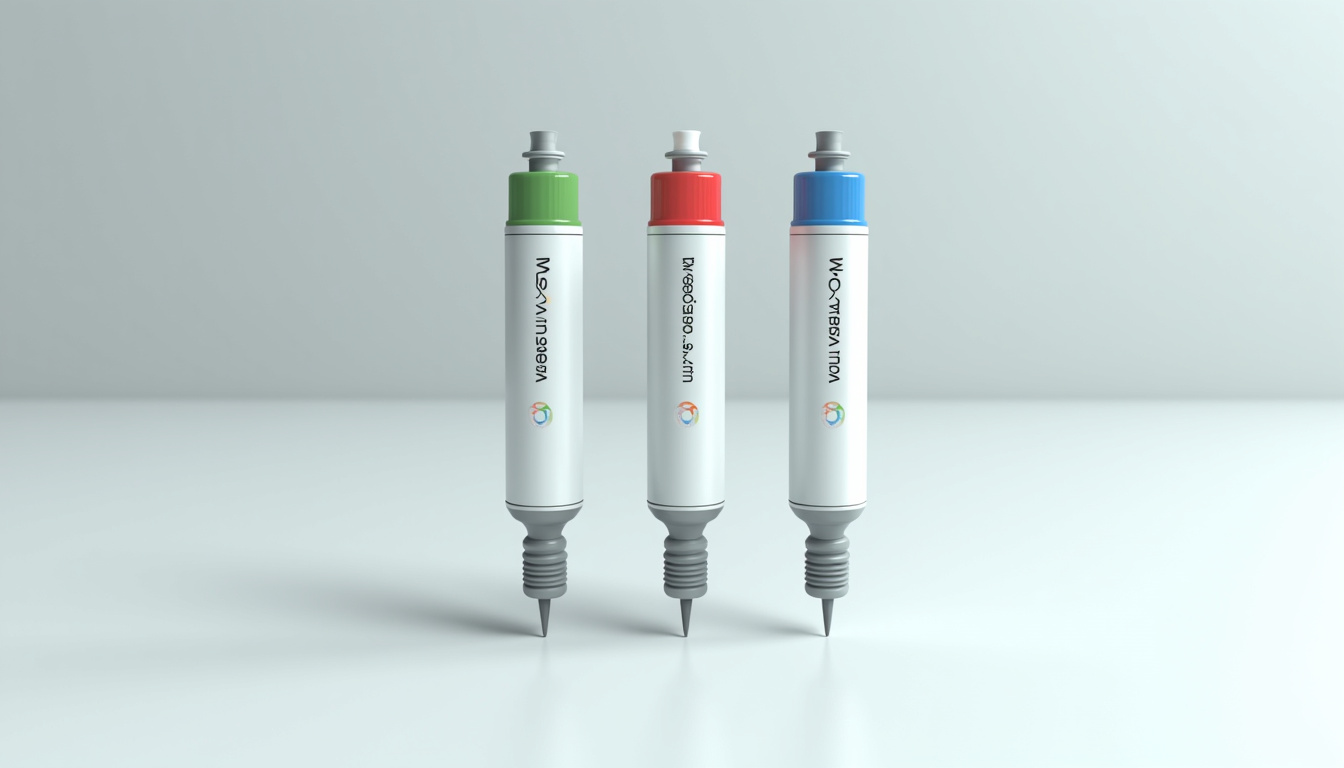 Comparaison visuelle des stylos injecteurs Wegovy, Ozempy et Mounjaro