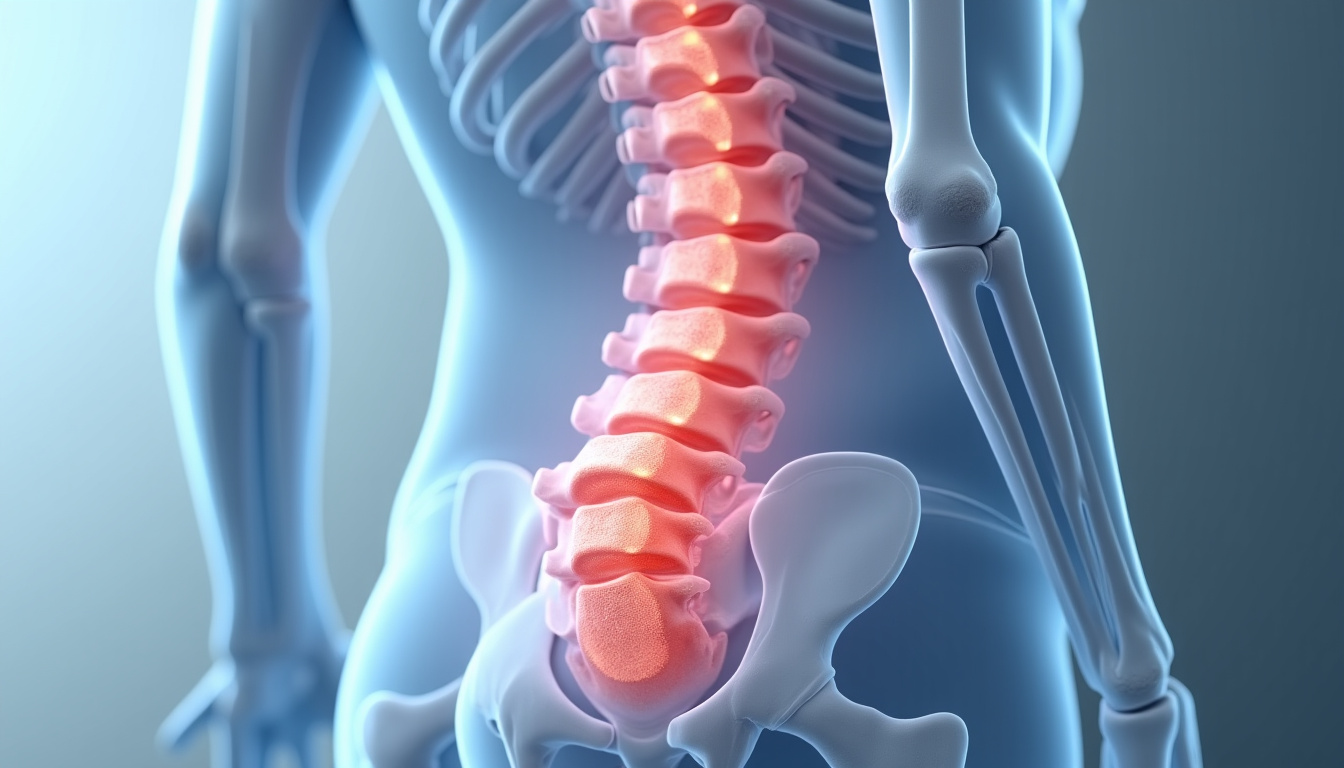 Imagerie IRM montrant une discopathie lombaire avec dégénérescence des disques intervertébraux