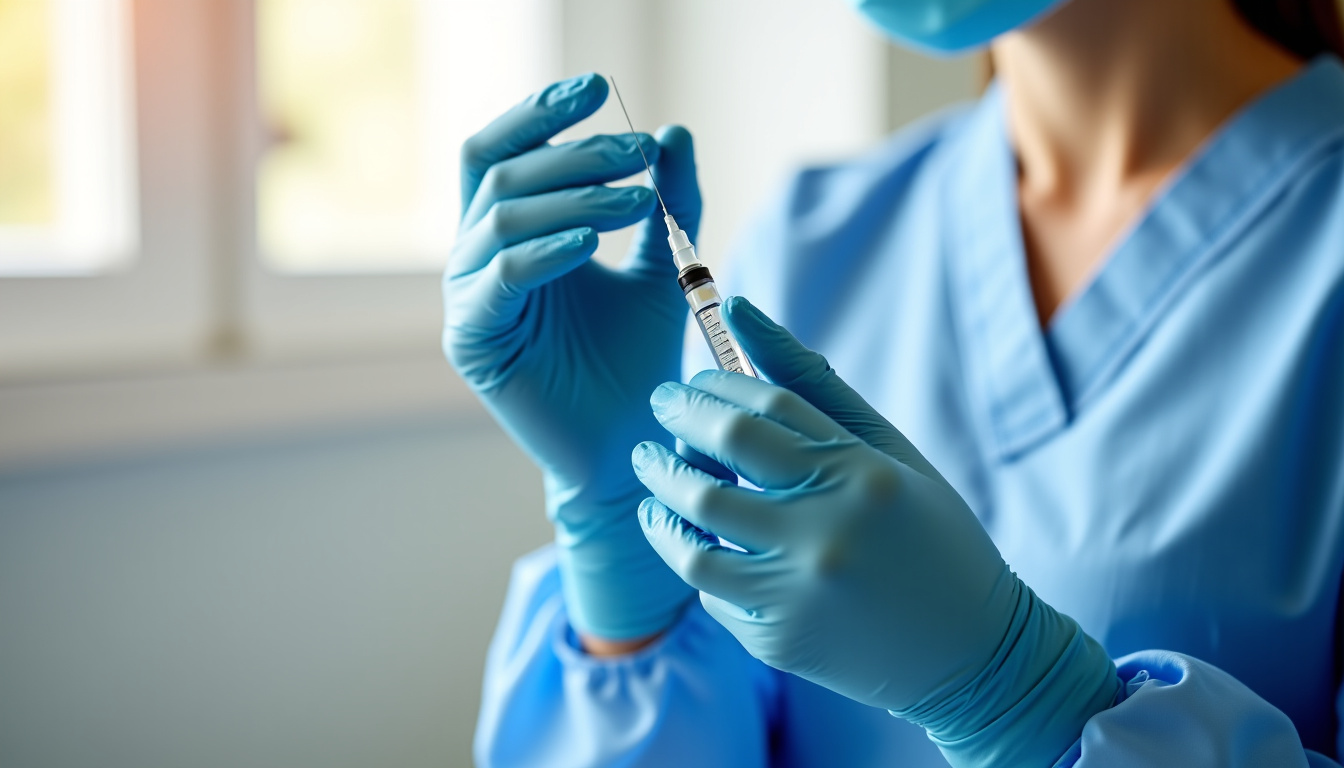 Infirmier préparant une injection d