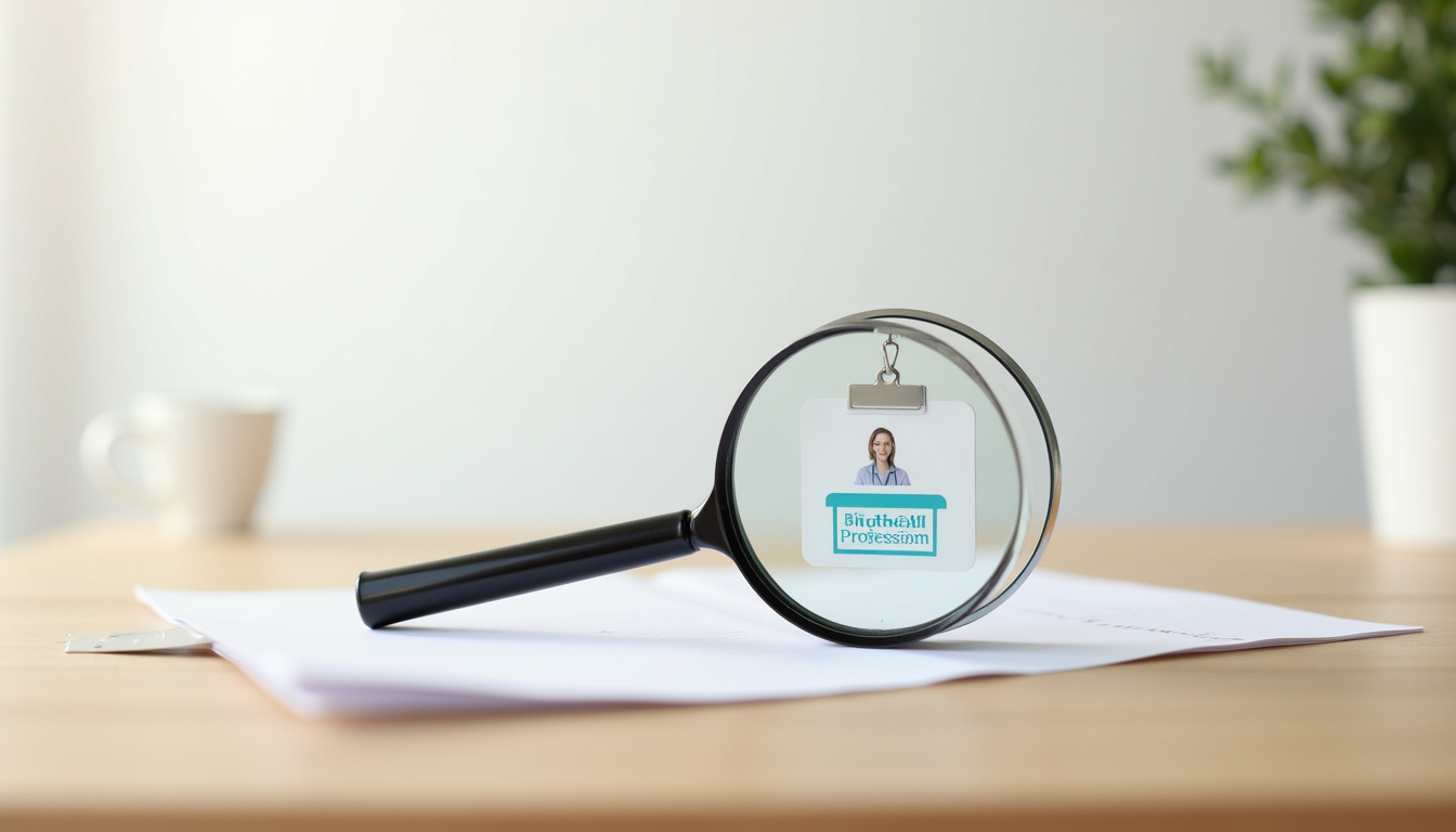Illustration de l'interface de l'Annuaire e-Santé avec recherche par identifiant professionnel