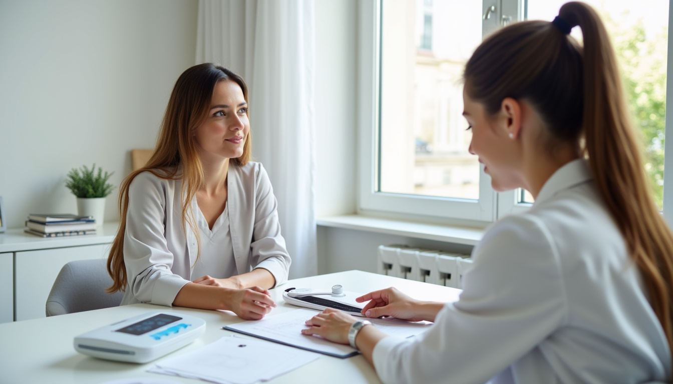 Consultation avec impédancemétrie lors d'un bilan nutritionnel à Paris