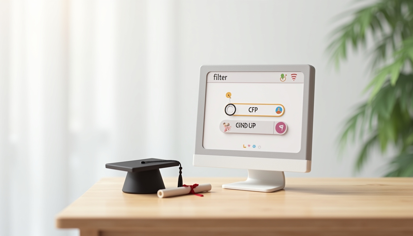 Interface d'une plateforme de formation professionnelle montrant des filtres pour CPF et RNCP