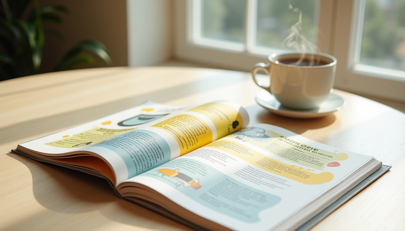 Pages ouvertes du magazine Psychologie Positive avec articles, illustrations et exercices pratiques