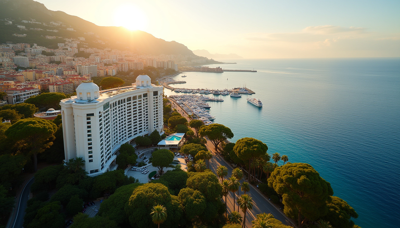 Vue aérienne du Fairmont Monte-Carlo où se tient le congrès E-Health World